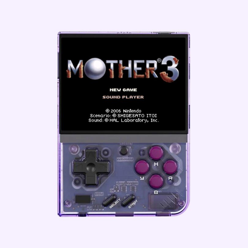 Miyoo Mini Plus with 1900 Pre Loaded Games | Transparent Purple