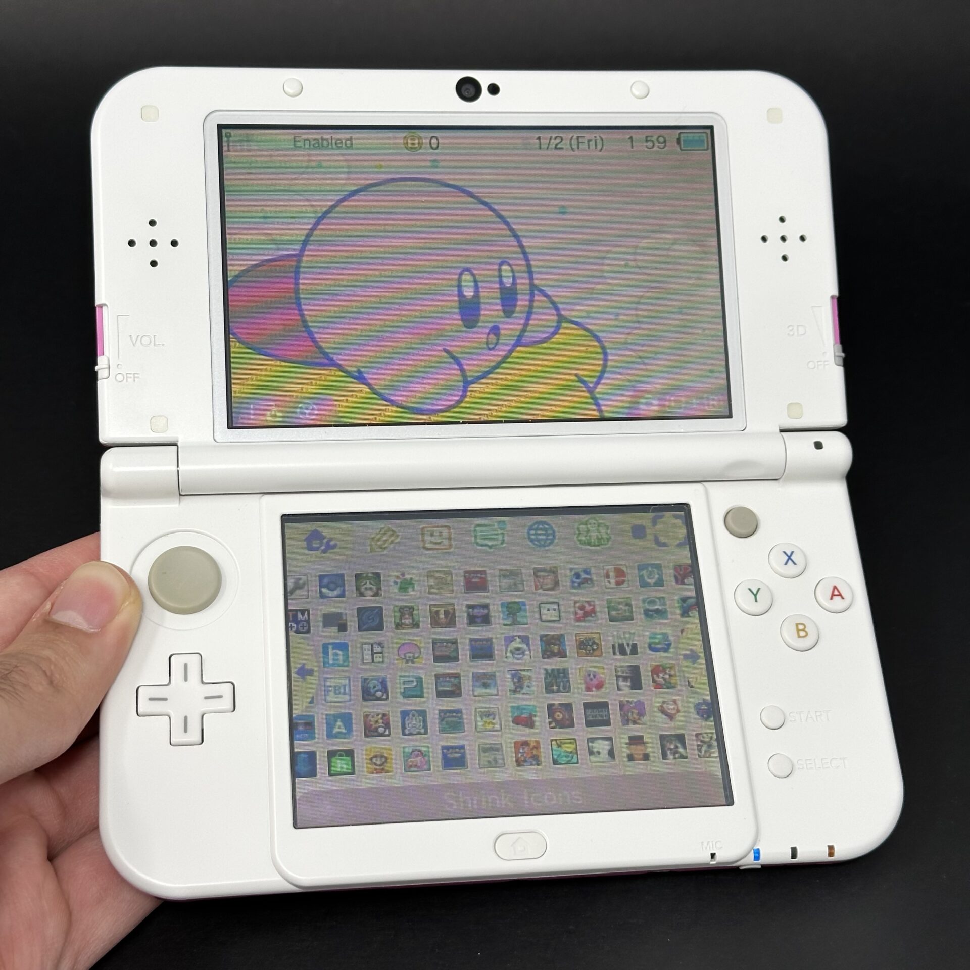 New Nintendo 3DS XL (64GB) – 600+ Games | Pink and White Edition