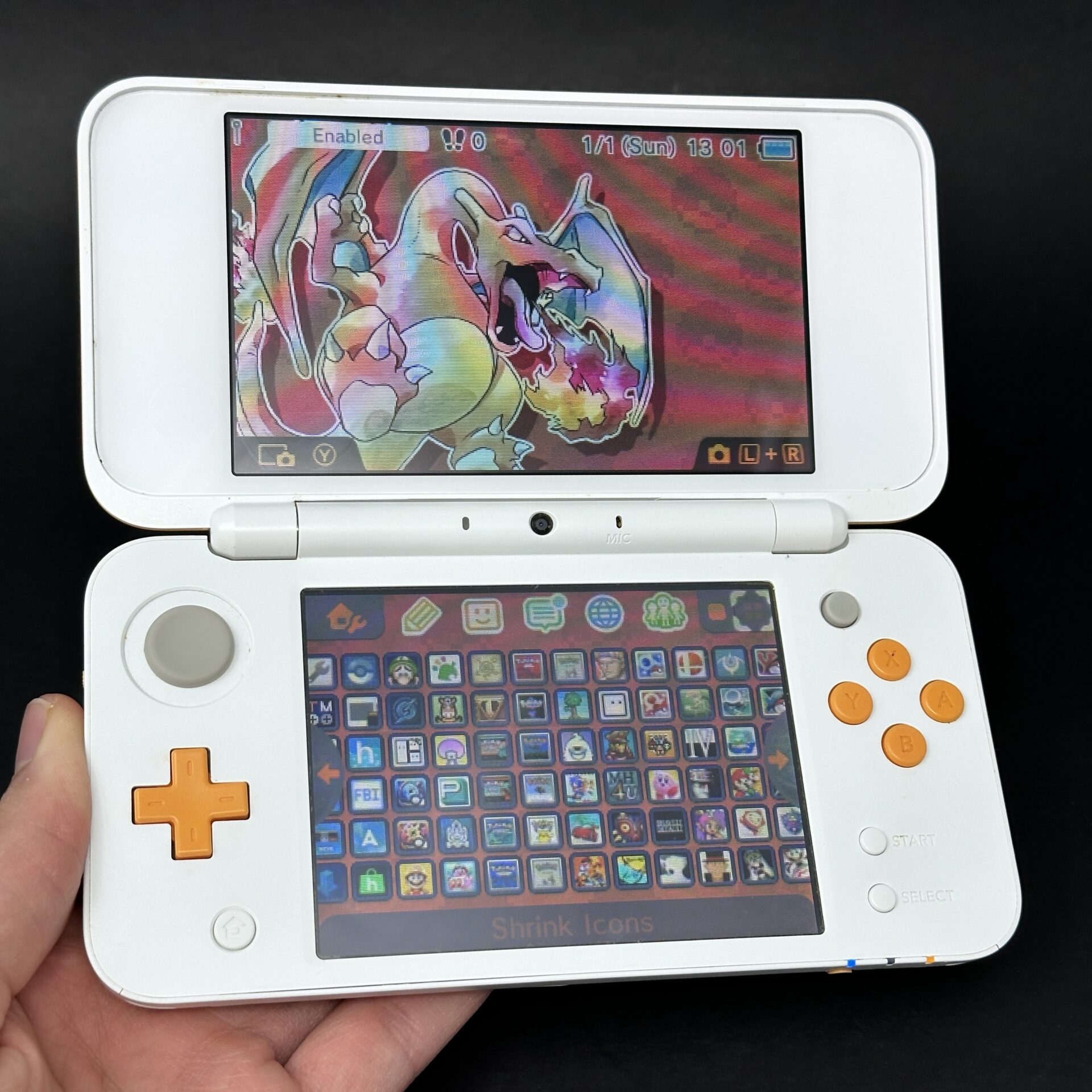 New Nintendo 2DS Xl with 600+ Games | White and Orange