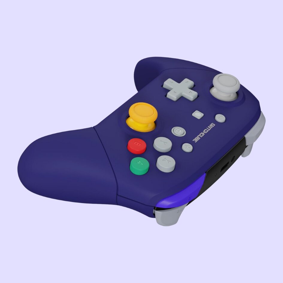 Custom Nintendo Switch Pro Controller | Gamecube Retro Indigo - Image 3